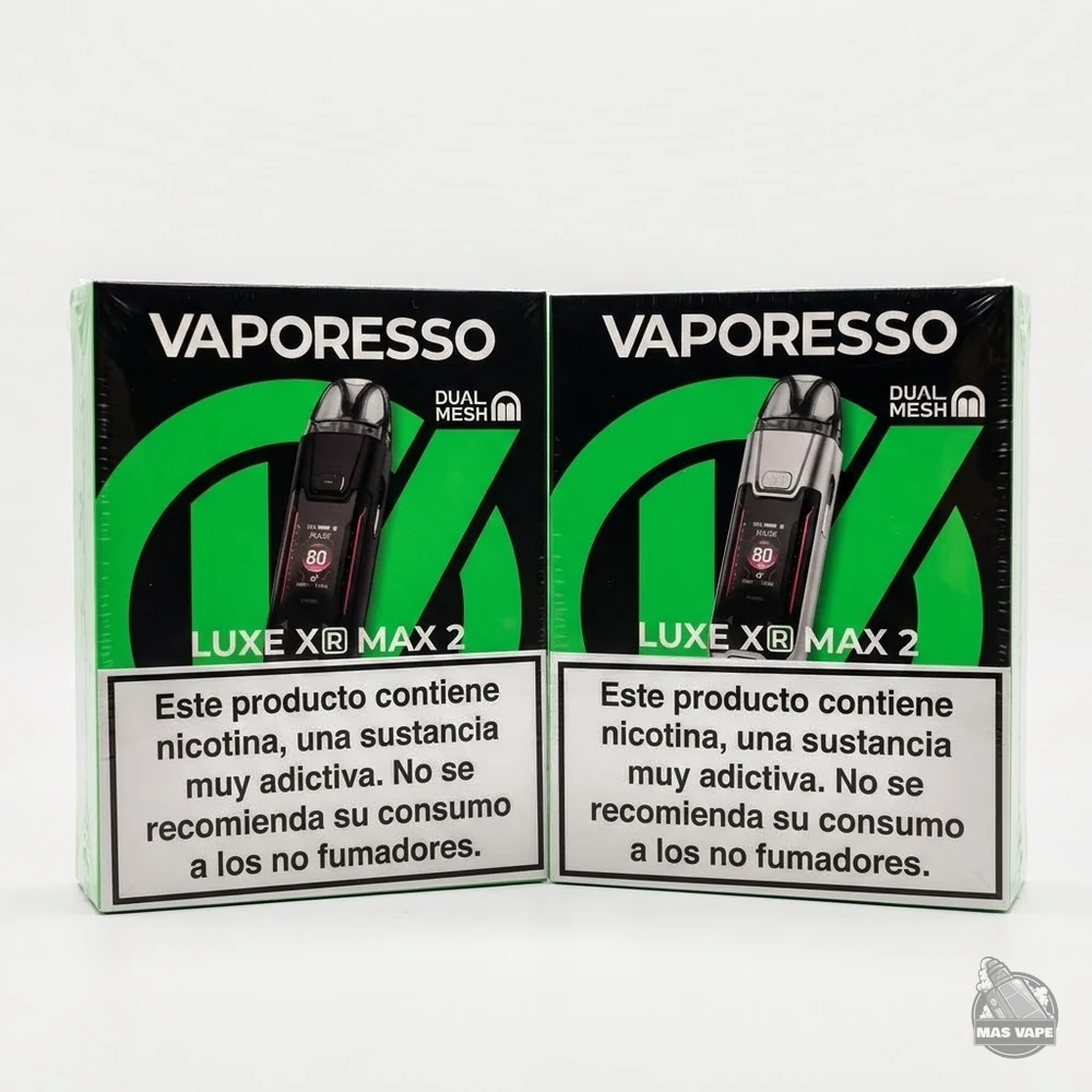 Imagen de dos cajas del kit Vaporesso Luxe XR Max 2